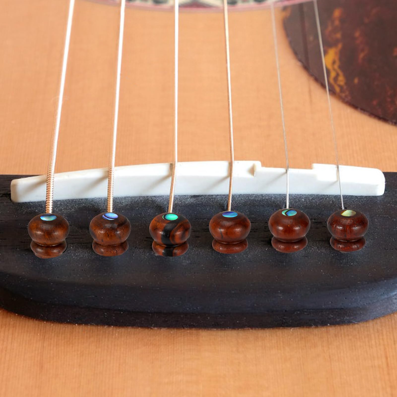 Amazon.com: Blisstime 6pcs Rosewood Guitar Bridge Pins Inlaid